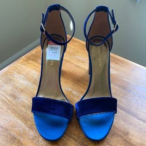 Marc Fisher Velvet Glitter Block Heel